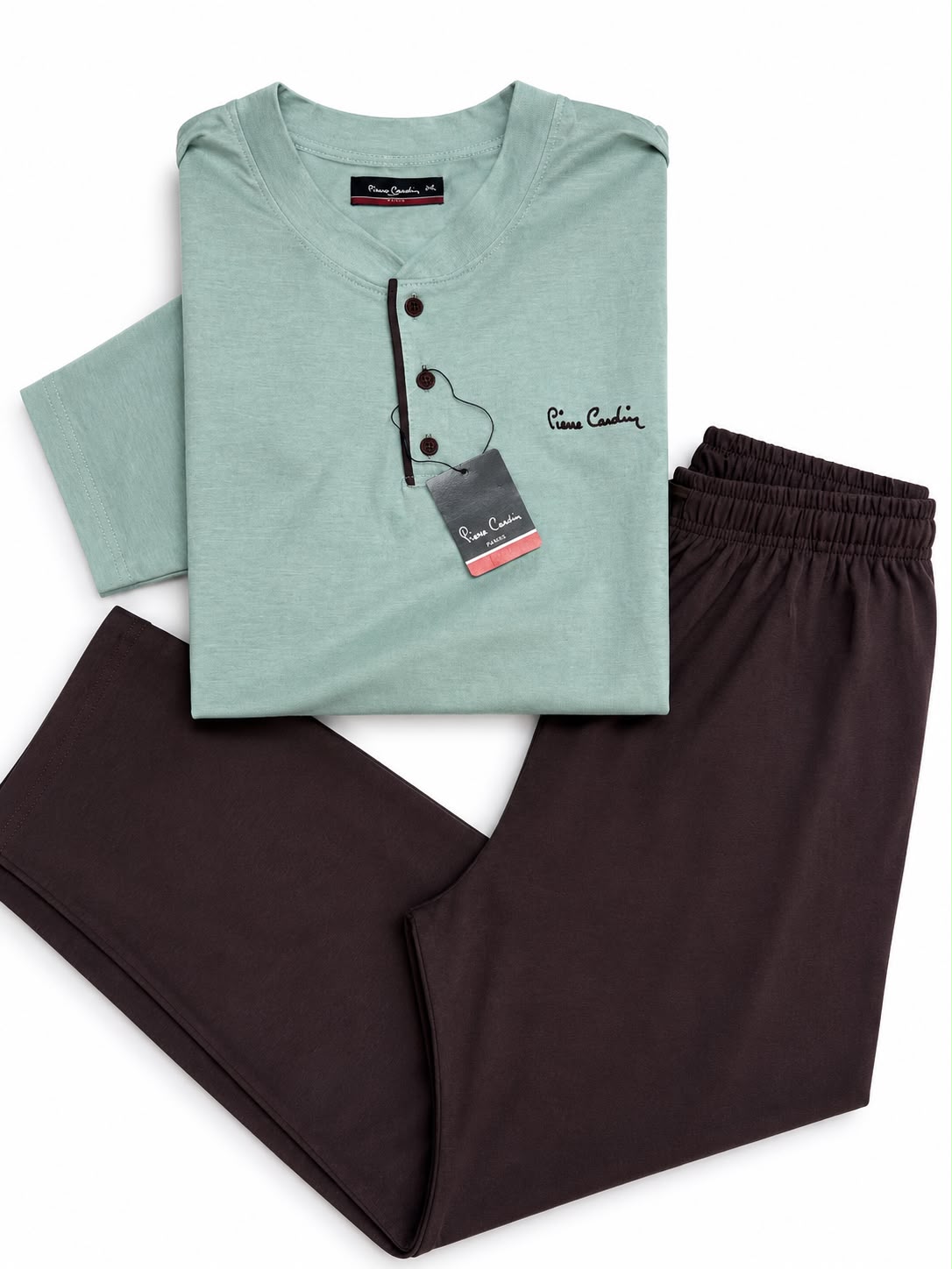 Pyjama Homme en Coton Premium – Manches Courtes & Pantalon Long | Confort Léger – Pierre Cardin