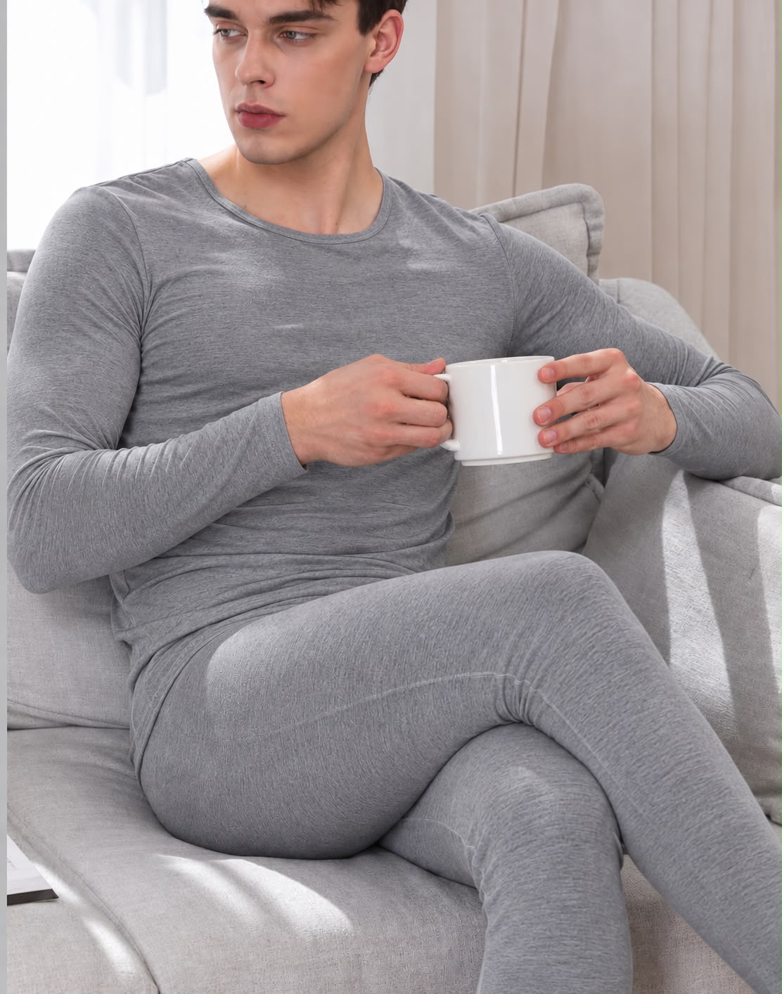 Ensemble Thermique Homme – Haut à Manches Longues et Pantalon