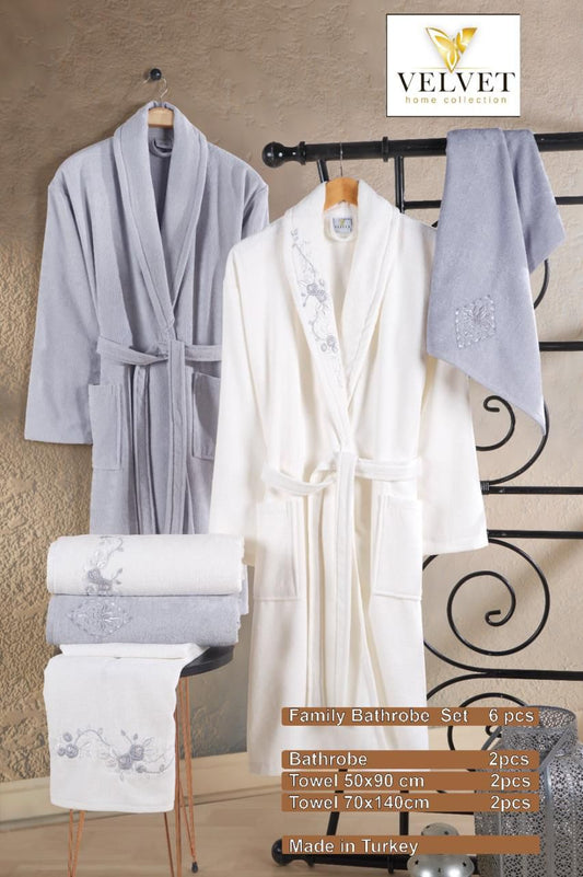 Peignoir 3 Pièces – 100% Coton 🇹🇷