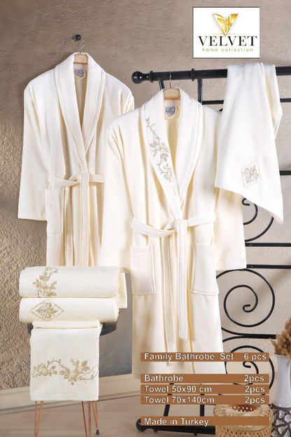 Peignoir 3 Pièces – 100% Coton 🇹🇷