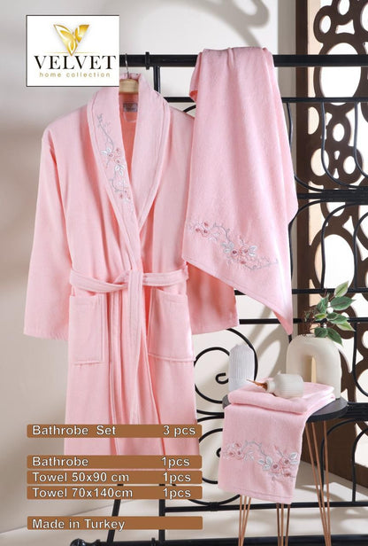 Peignoir 3 Pièces – 100% Coton 🇹🇷
