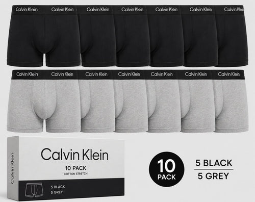 Pack de 10 Boxers Homme Premium en Coton Stretch