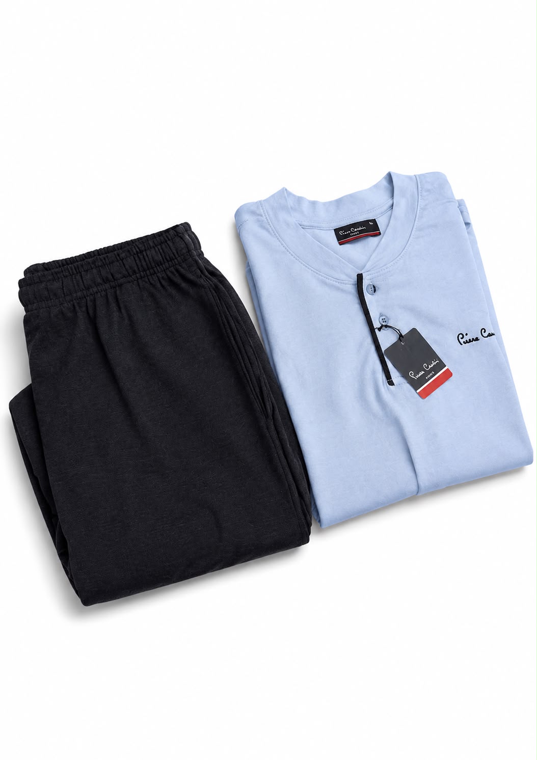 Pyjama Homme en Coton Premium – Manches Courtes & Pantalon Long | Confort Léger – Pierre Cardin