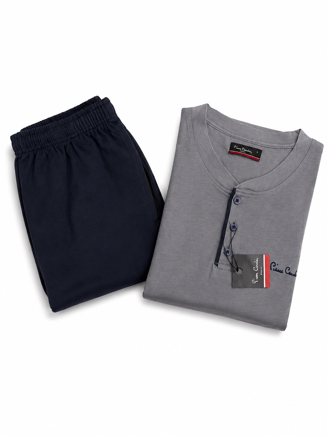 Pyjama Homme en Coton Premium – Manches Courtes & Pantalon Long | Confort Léger – Pierre Cardin